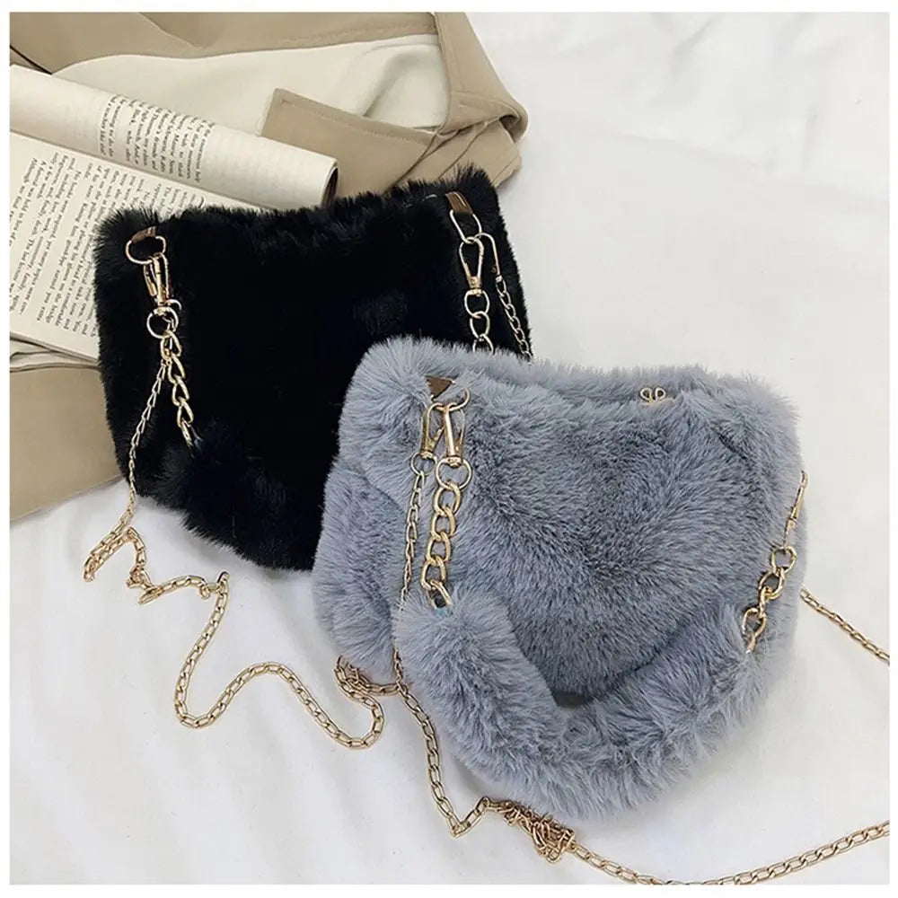 Fluffy Shoulder Bags