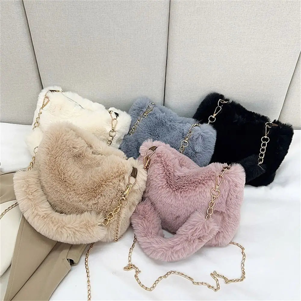 Fluffy Shoulder Bags