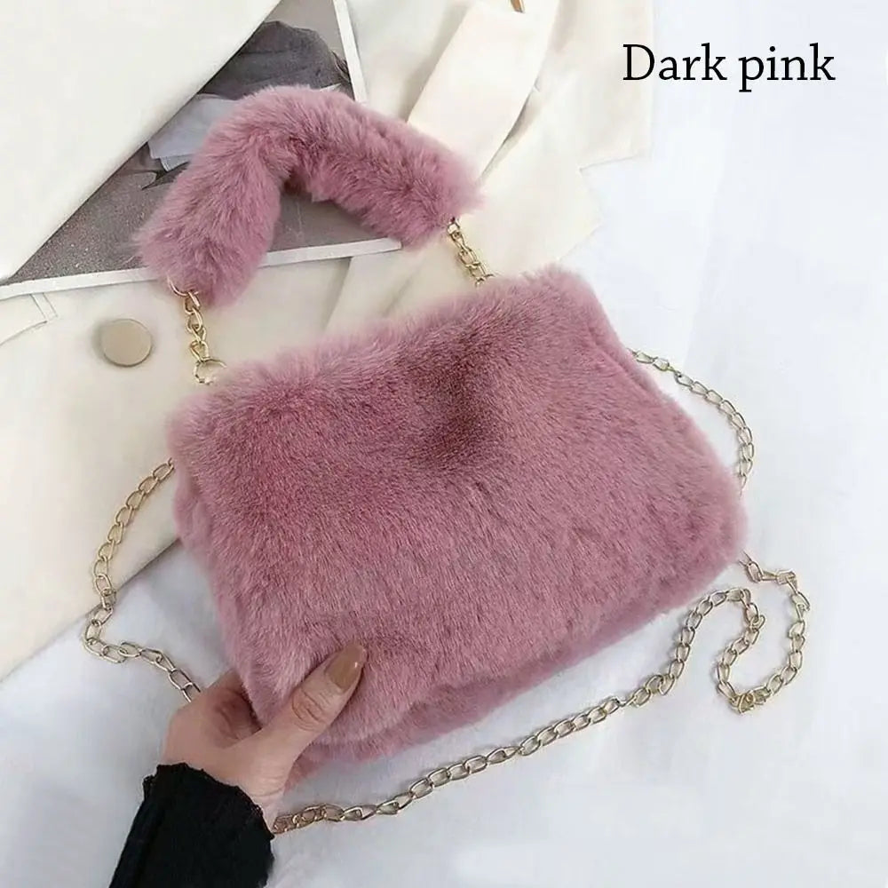 Fluffy Shoulder Bags